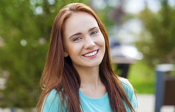 woman smiling