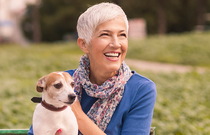 Woman smiling